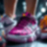 A close-up view of innovative haze shoe designs showcasing unique patterns and textures.