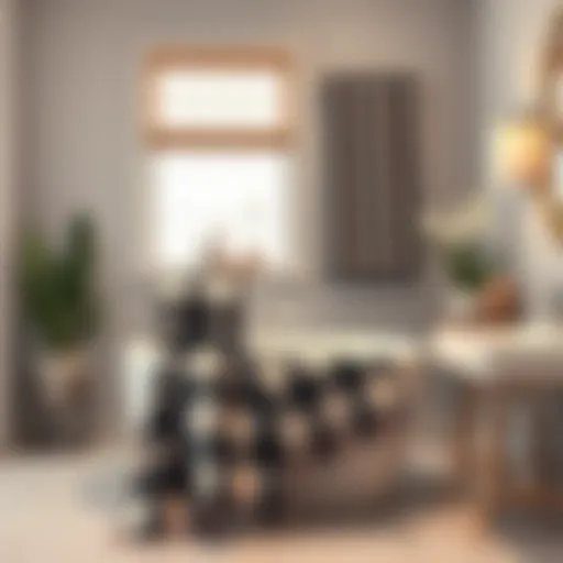 Buffalo Plaid Towels in Modern Decor Elegant display of buffalo plaid towels in a modern bathroom setting