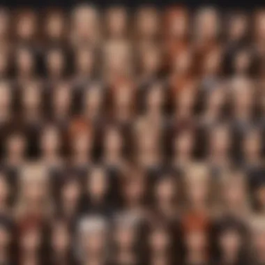 Diverse Styles of Straight Synthetic Wigs A collection of various straight synthetic wigs displayed elegantly.