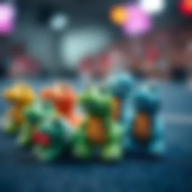 Colorful collection of jibbitz representing cheerleading