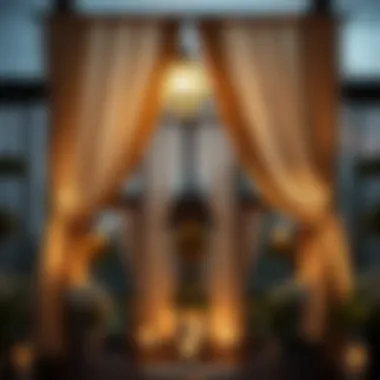 Rustic-themed curtains complementing the decor