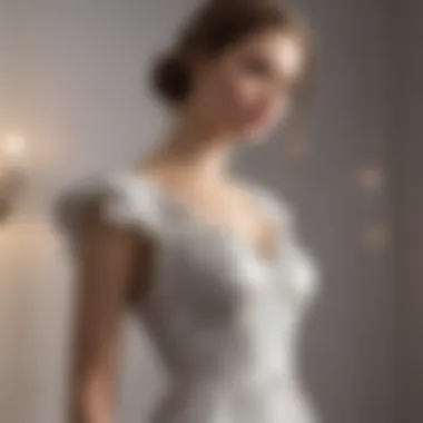 Elegant angel fashion dress displayed on a mannequin