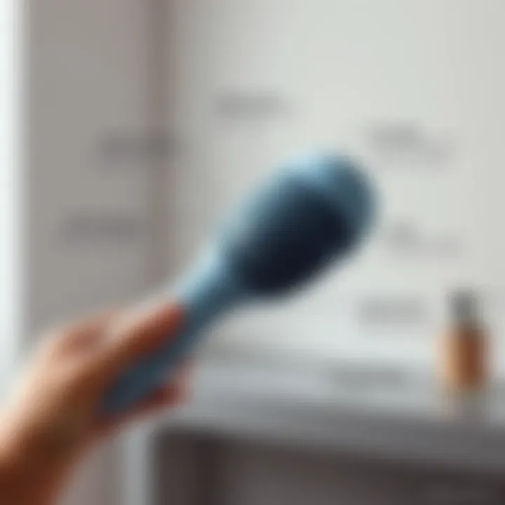 An infographic showing the benefits of using a silicone scalp massager for hair and scalp health.