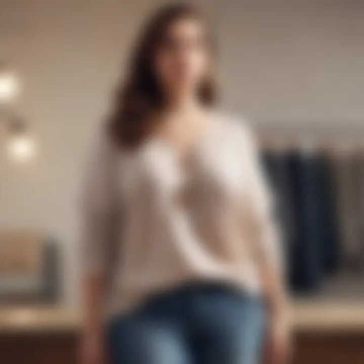 Casual Elegance in Plus Size Outfits Chic casual plus size top paired with stylish accessories