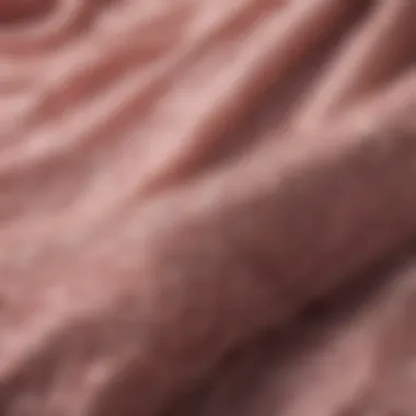 Close-up of fabric textures used in criss-cross lingerie