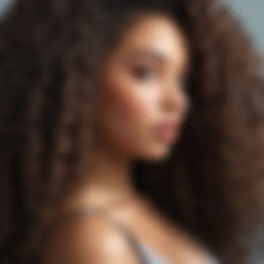 Close-up view of deep wave crochet hair showcasing texture and shine