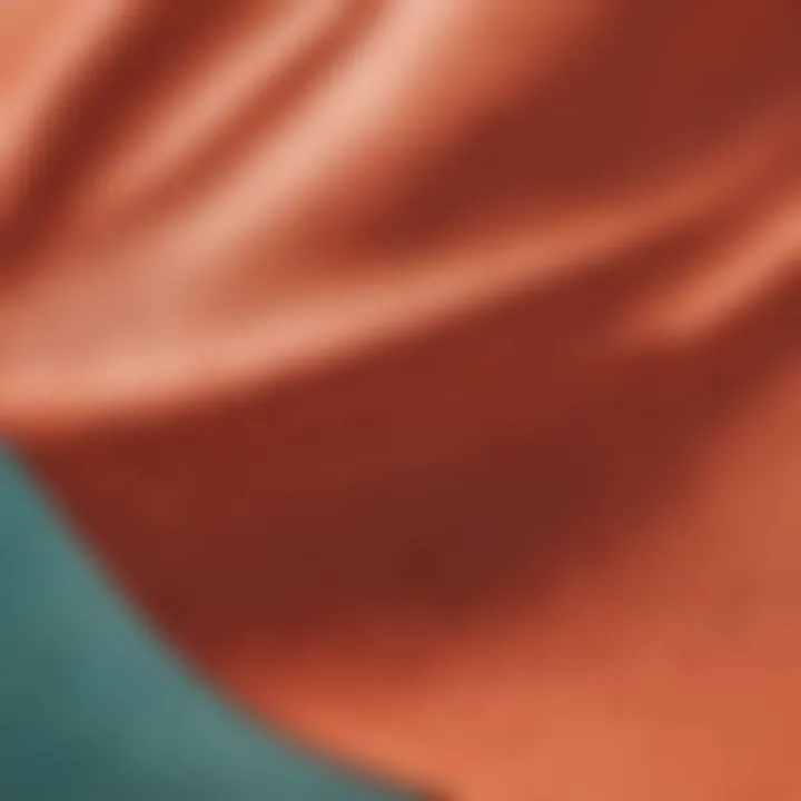 Close-up of fabric used in high side bathing suits