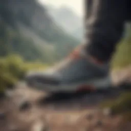 Merrell MTL Skyfire trail shoe in action on rugged terrain