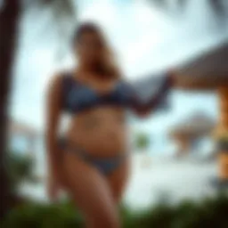 Luxurious lace bikini showcasing intricate detailing