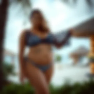 Luxurious lace bikini showcasing intricate detailing