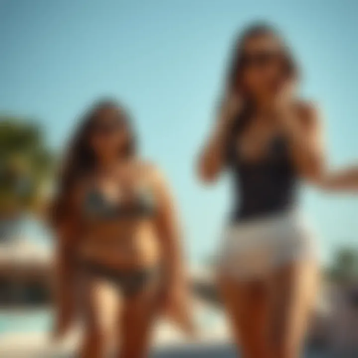 Diverse styling options for plus size lace swimwear