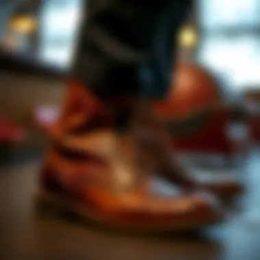 Luxury in Footwear: The Allure of Leather Boots A close-up of luxurious leather boots