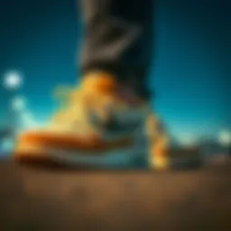 An artistic representation of vintage sneakers