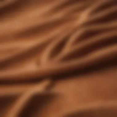 The Luxurious Texture of PU Suede Close-up view of PU suede texture highlighting softness and durability
