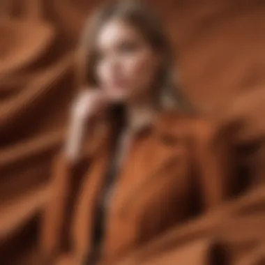 Sustainability in Fashion: PU Suede Eco-friendly label placed on PU suede items emphasizing sustainability