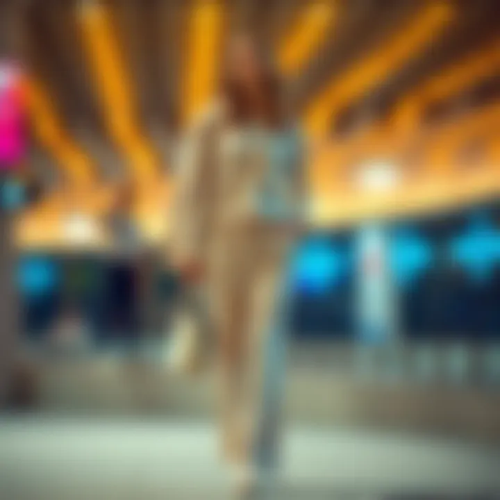 Fashionable outfit coordination featuring ribbed lounge pants paired with a stylish top