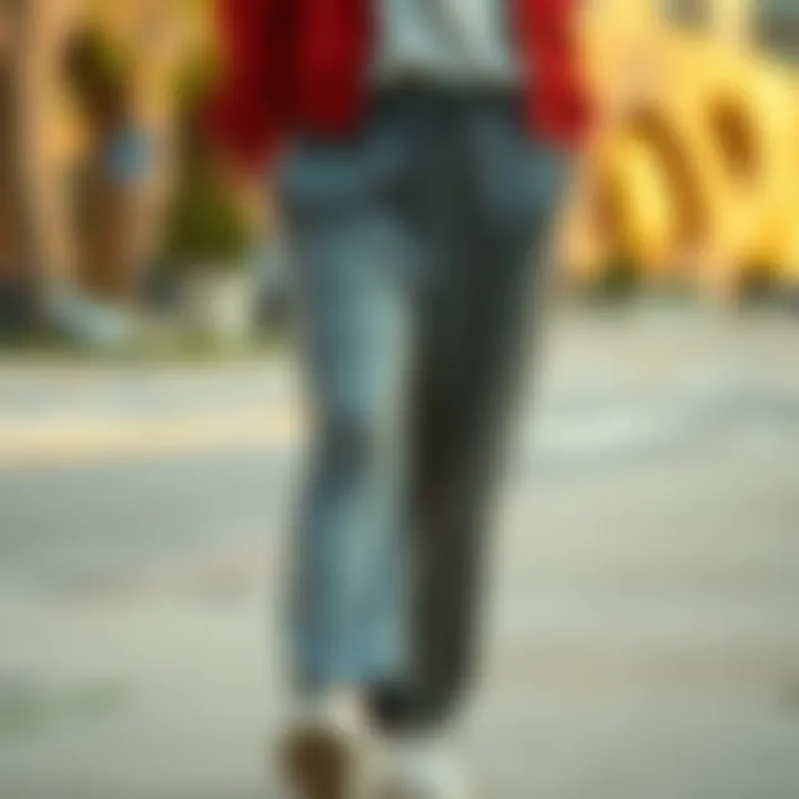 Sustainable fashion elements represented in ribbed lounge pants and eco-friendly materials