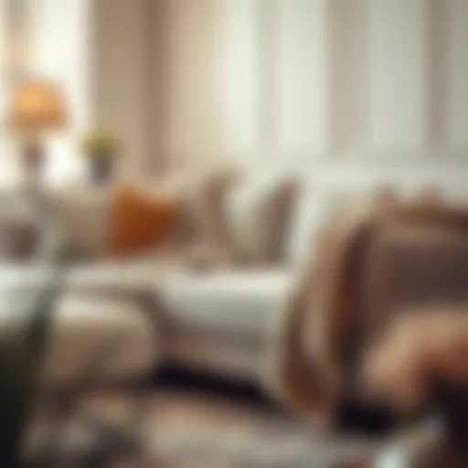 Enhancing Decor with Throw Covers Elegant sectional couch adorned with a luxurious throw cover