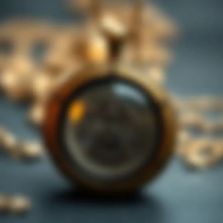 Intricate design of a vintage locket glass pendant