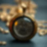 Vintage Locket Glass Pendant Design Intricate design of a vintage locket glass pendant