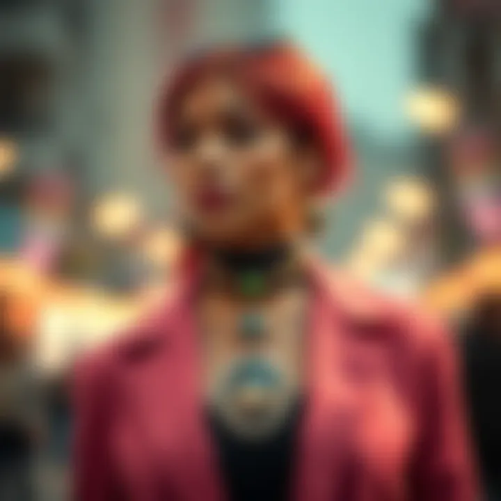 Stylish outfit featuring locket glass jewelry