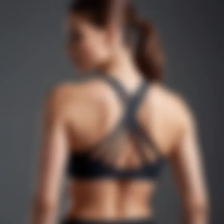 Stylish outfit combining a criss cross back sports bra with activewear fashion