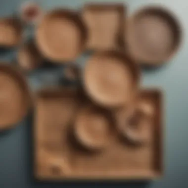 Diverse Designs of Wicker Trays Variety of wicker trays showcasing different designs and textures