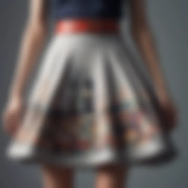 A close-up of a person expressing individuality through skirt choice