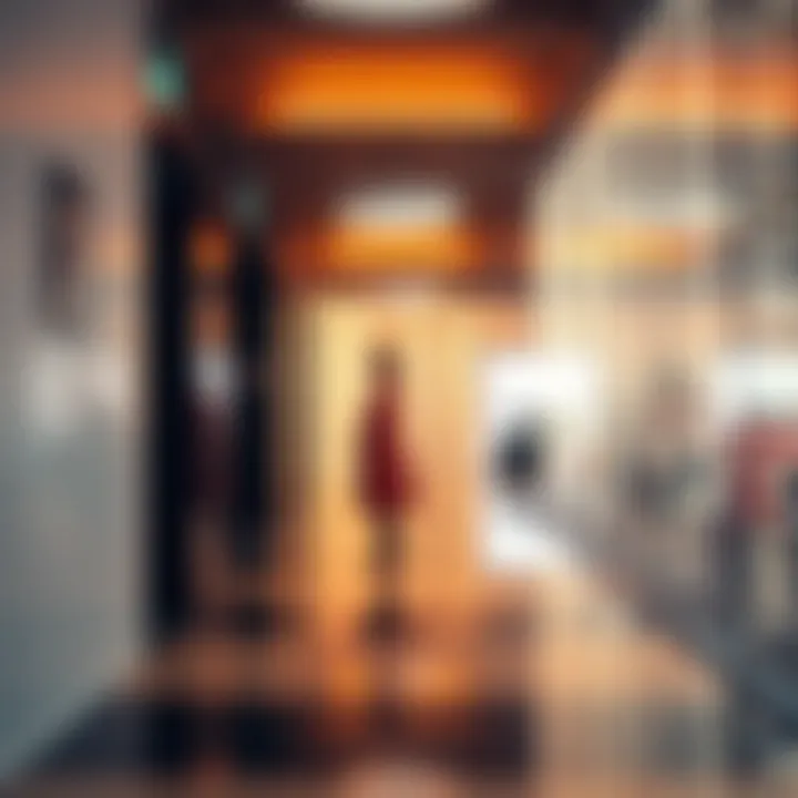 Innovative installation of LED curtain lights in a commercial space