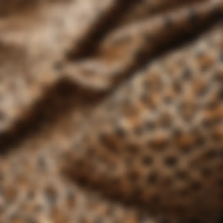 Close-up of leopard print fabric texture