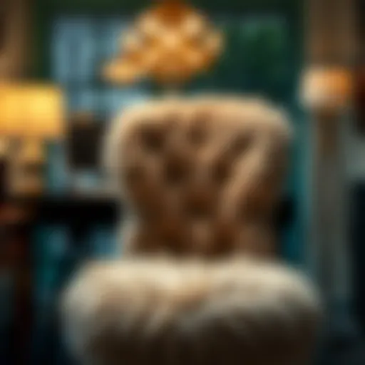 A Touch of Luxury: Fur Desk Chair Covers Luxurious fur desk chair cover enhancing office aesthetics.