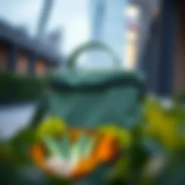 Sustainable Insulated Lunch Bag Highlighting Eco-Friendly Choices Sustainable insulated lunch bag made from eco-friendly materials