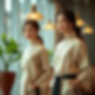 Modern interpretations of the mandarin collar tunic in a contemporary setting