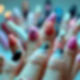 Diverse Styles of Press-On Nails A vibrant display of various press-on nail styles showcasing creativity and elegance