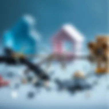 Different materials used in the construction of rimless hexagon glasses displayed artistically