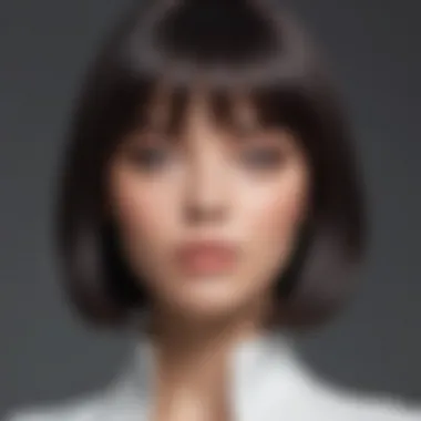 Fashion-Forward Straight Synthetic Wig Elegant straight synthetic wig styled for a fashion show.