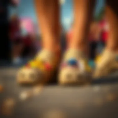 Stylish Crocs adorned with unique jibbitz