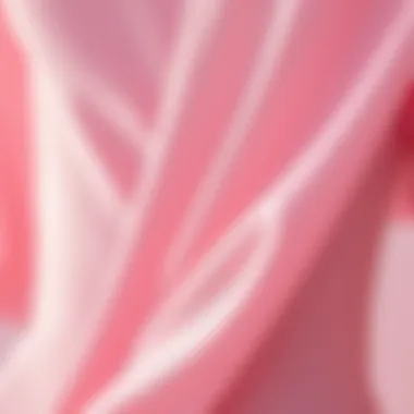 Close-up of intricate fabric texture of a pastel dress