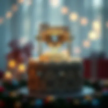 Festive Flair: Unique Diamond Topper for Birthdays Creative diamond cake topper design for a birthday celebration