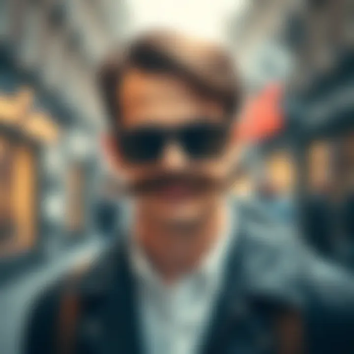 A stylish individual showcasing a well-groomed mustache, representing personal expression.