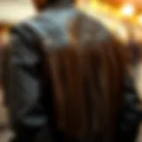 Intricate fringed leather jacket showcasing craftsmanship