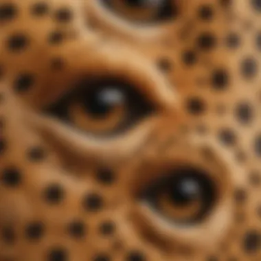 Close-up view of cheetah print texture on phone case