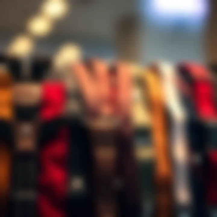 Variety of Suspender Styles An array of different styles and colors of suspenders displayed beautifully