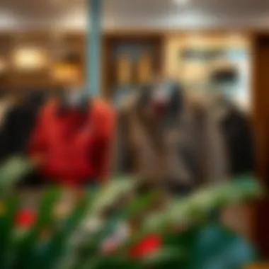 Boutique Display of Couple Jackets A collection of couple jackets displayed in a boutique with stylish decor