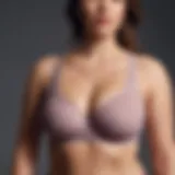 Close-up of a plus-size workout bra showcasing its supportive design and comfortable fit.