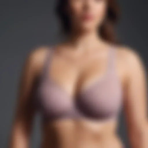 Close-up of a plus-size workout bra showcasing its supportive design and comfortable fit.