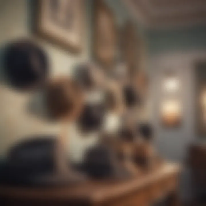 Vintage hat rack enhancing interior decor