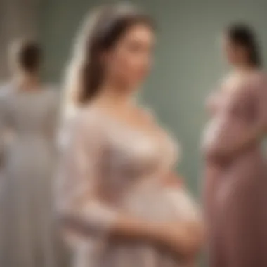 Historical representation of maternity fashion evolution