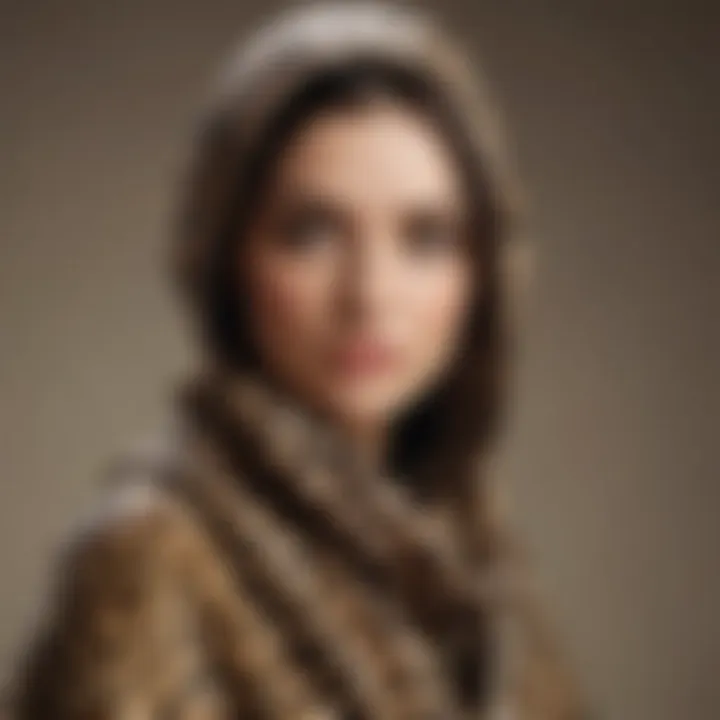 A collection showcasing different designs of leopard print shawls