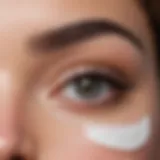 Close-up of various under eye makeup protectors